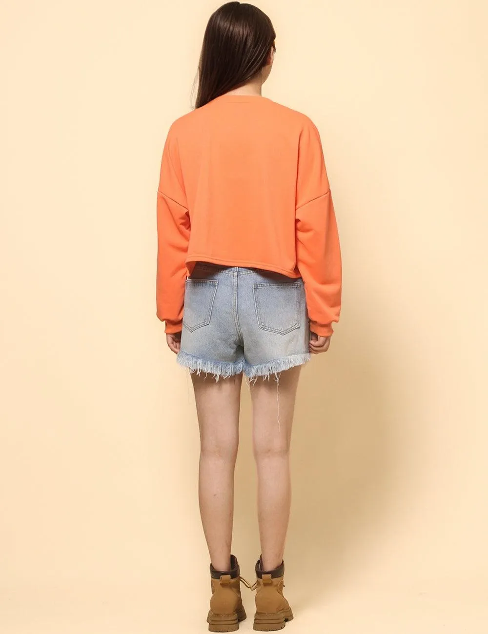 Ladies Halloween Sequin Casual Pullover Sweatshirt SKT4743