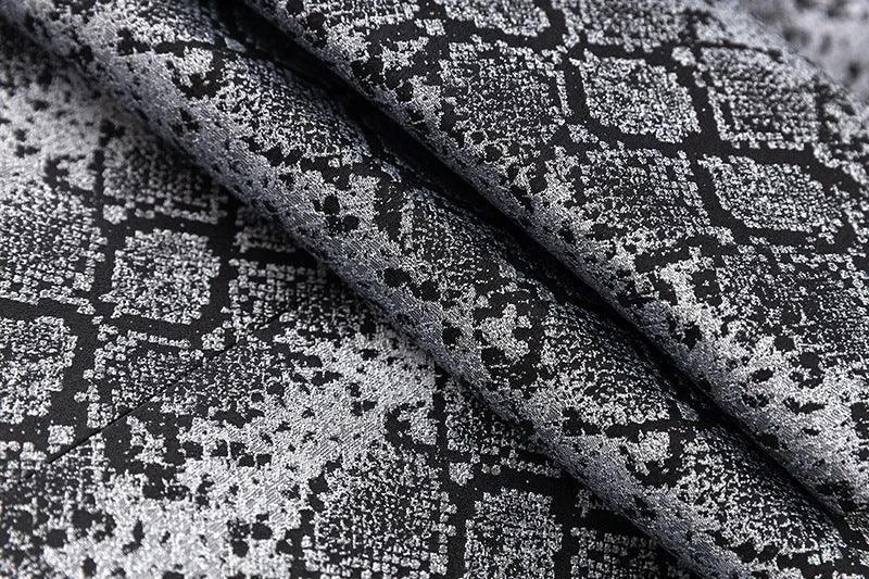 Ladies Jacquard Snakeskin Button Blazer Jacket 41907