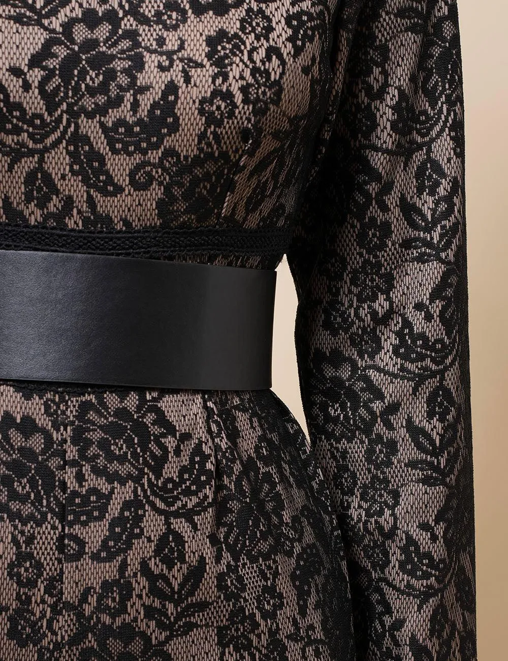 Ladies Lace Color Block Waist Band Jumpsuit SKJ4899
