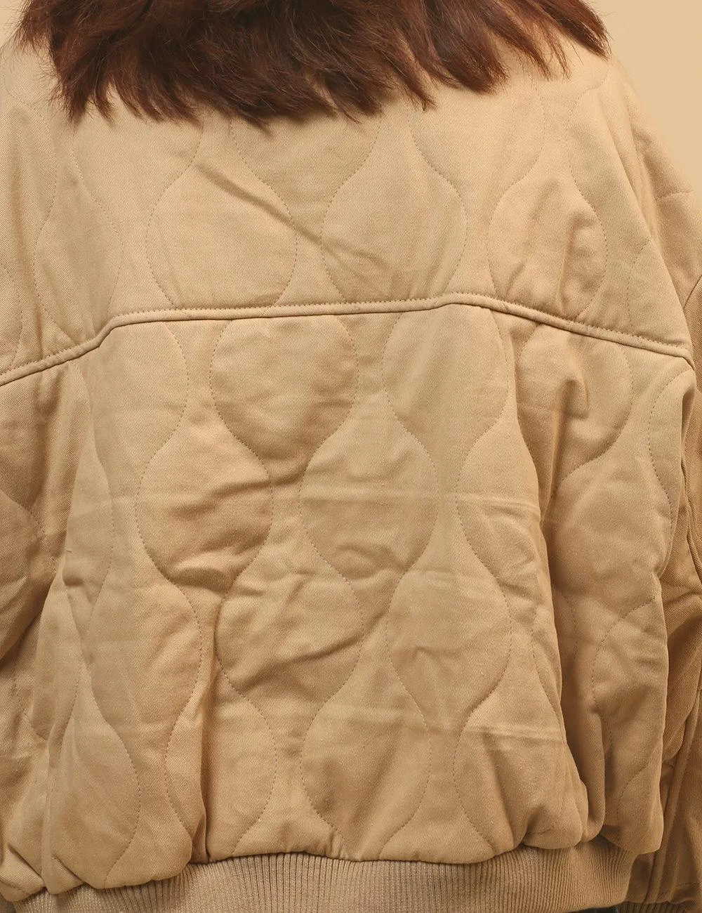 Ladies Pilot Shoulder Wide Washed Cotton Jacket SKT4670