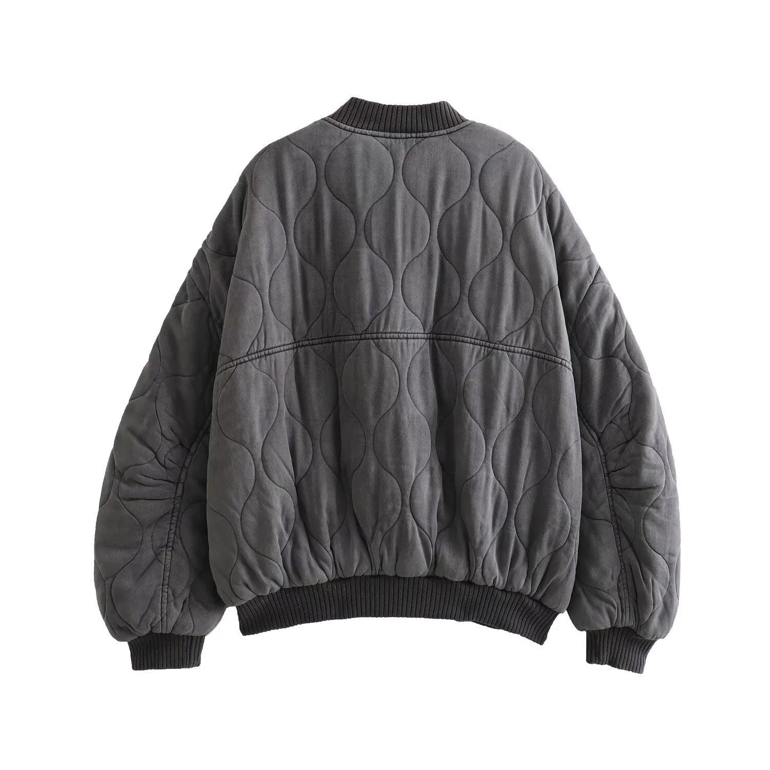 Ladies Pilot Shoulder Wide Washed Cotton Jacket SKT4670