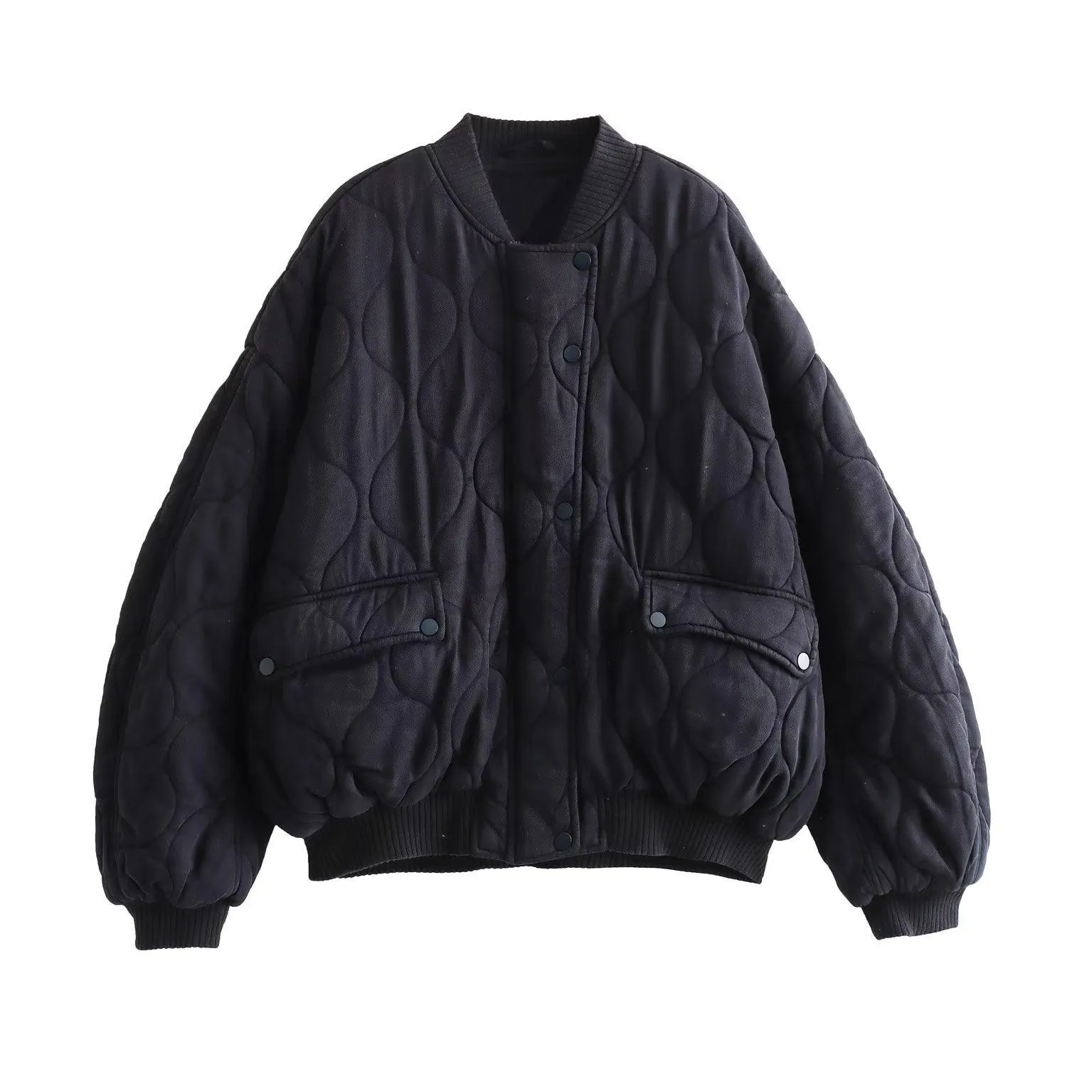Ladies Pilot Shoulder Wide Washed Cotton Jacket SKT4670