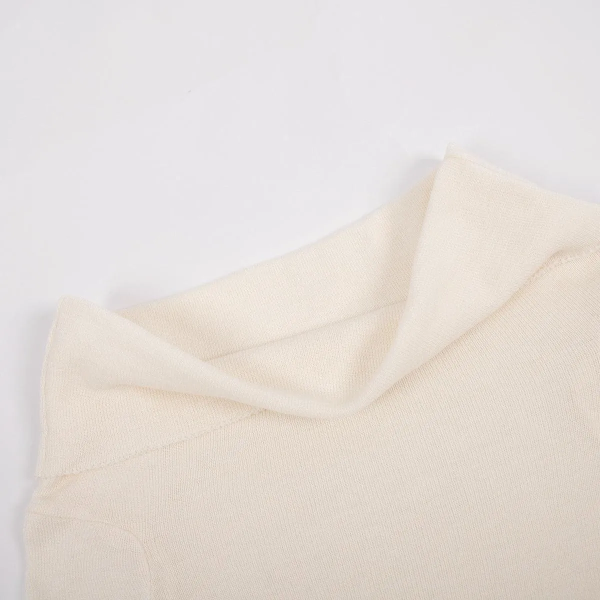Ladies Solid Color Off Shoulder Knit Top TX0026