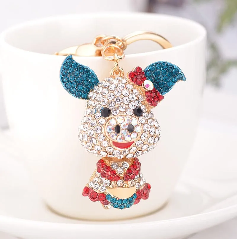 Little Miss Piggy Keychains with BLING*