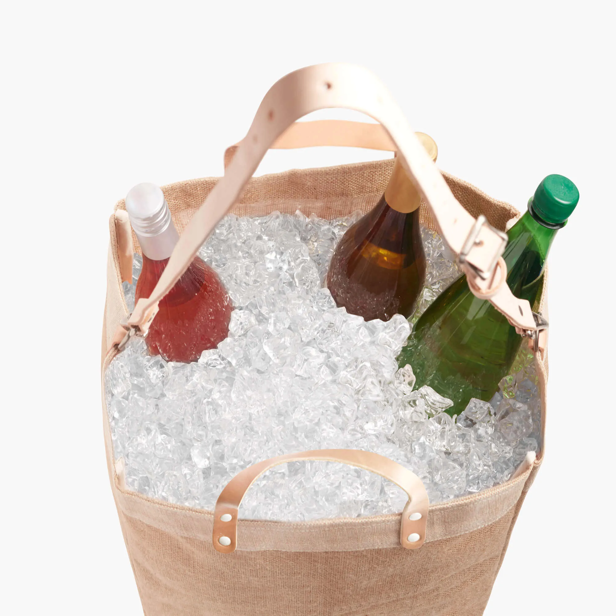Market Bag in Natural with Strap