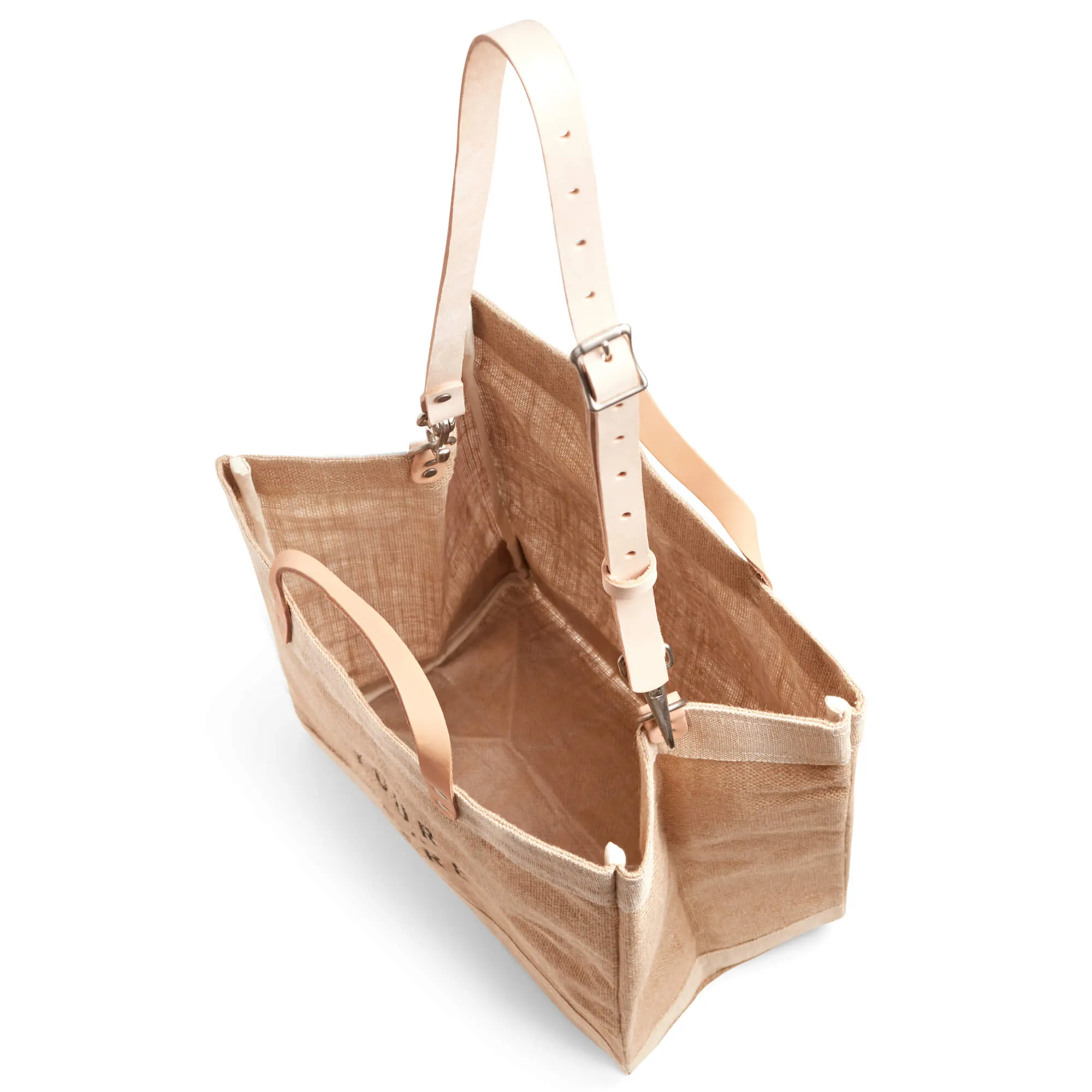 Market Bag in Natural with Strap