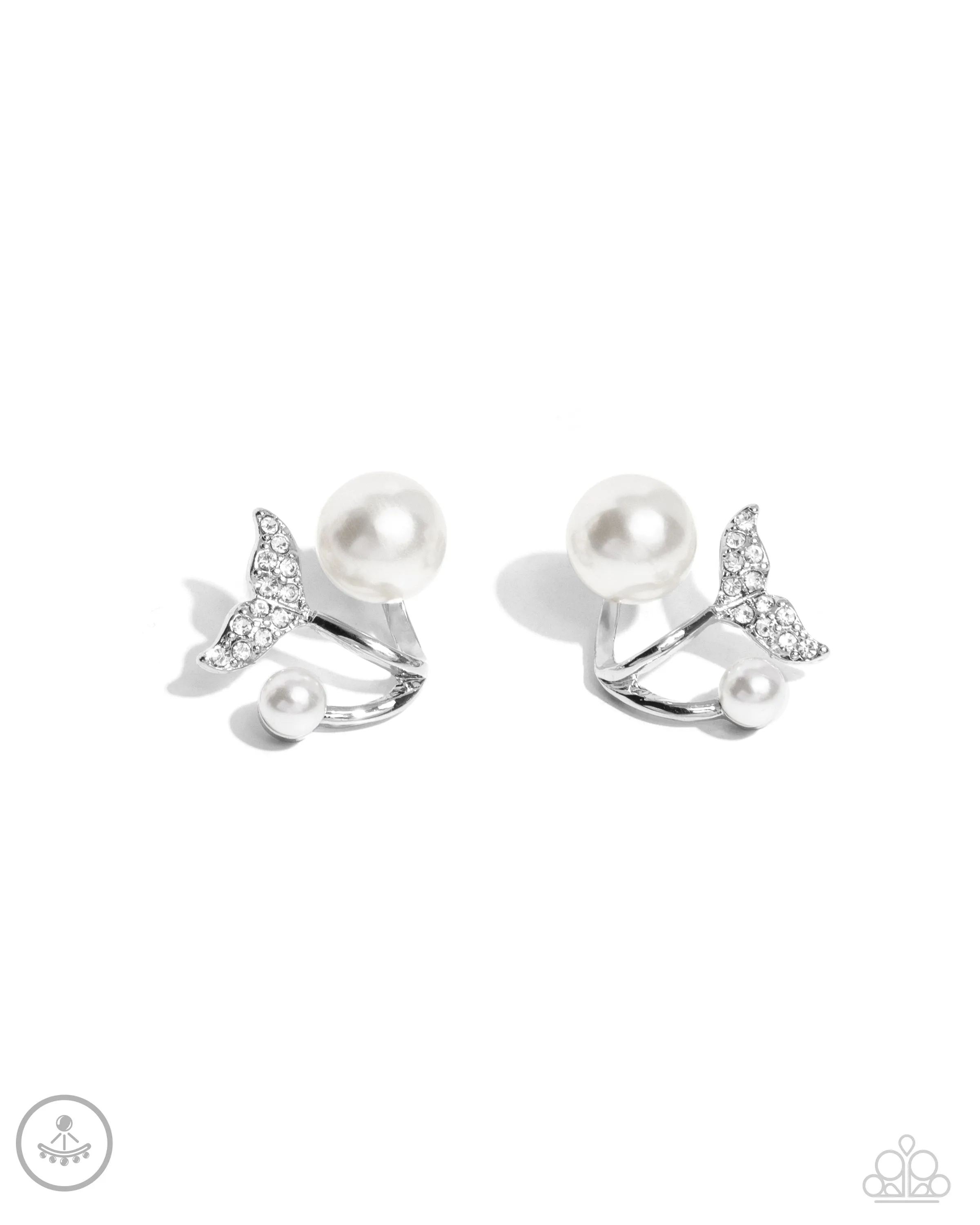Modular Mermaid - White Earrings