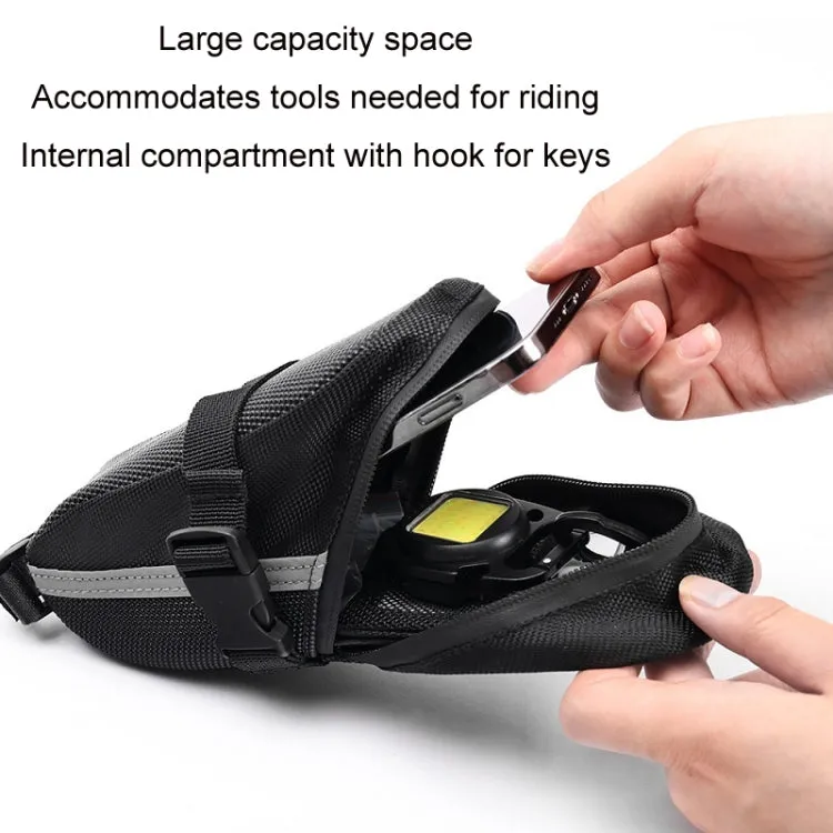 Mountain Bike Quick Release Saddle Bag Tool Bag(No Logo Black)