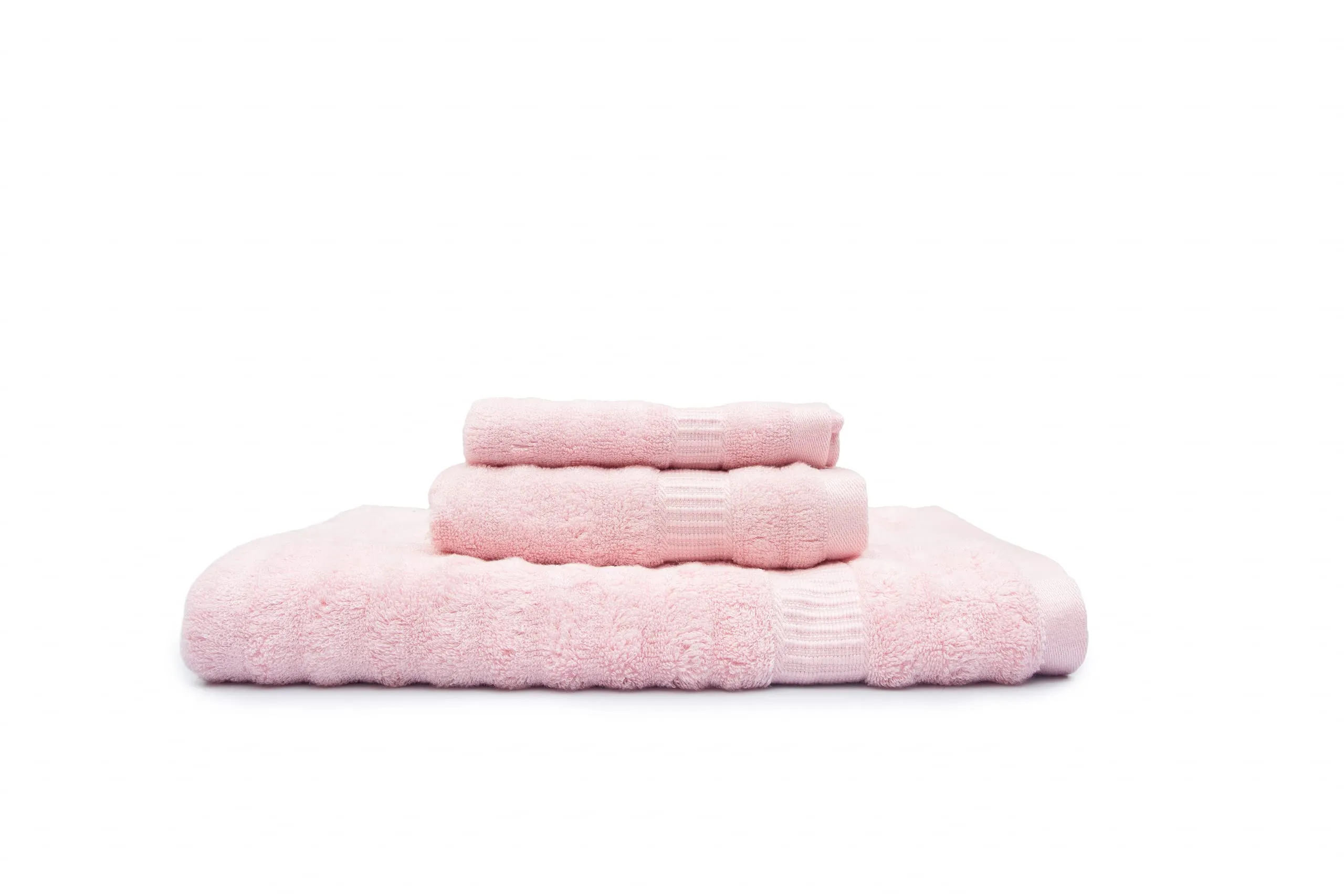 Mush Bamboo Towel: Ultra Soft, Absorbent, Eco 600 GSM 6 Pieces (2 Bath, 2 Hand, 2 Face) Couple Gift Set (Cream & Green) (Pink & White)