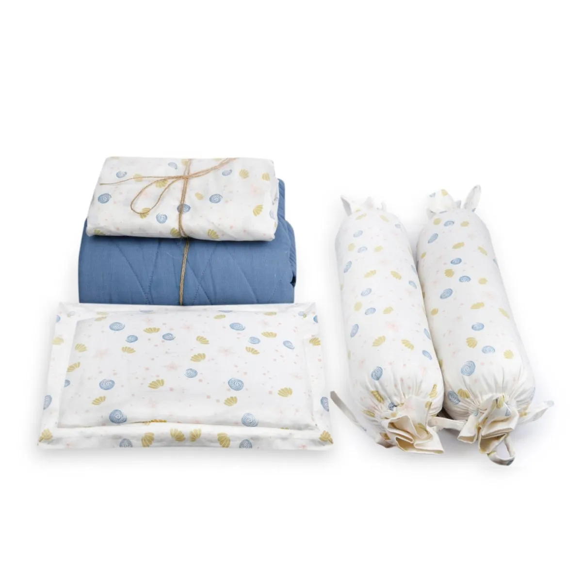 Naturally Dyed Organic Cotton Crib Set- Sea of Dreams