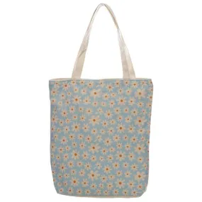 Oopsie Daisy Design Cotton Bag with Zip & Lining