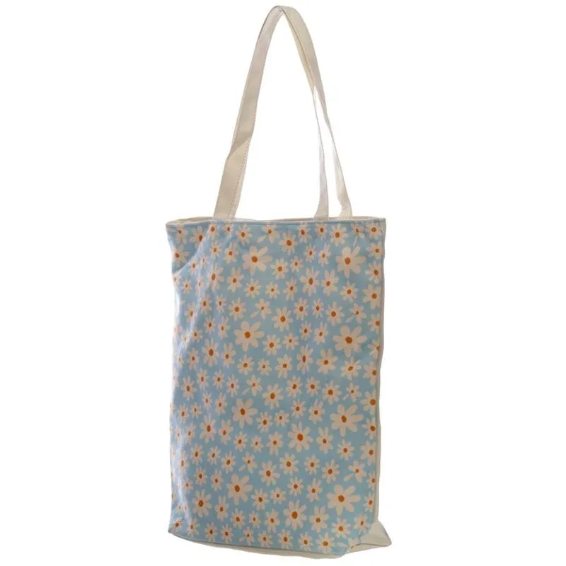Oopsie Daisy Design Cotton Bag with Zip & Lining