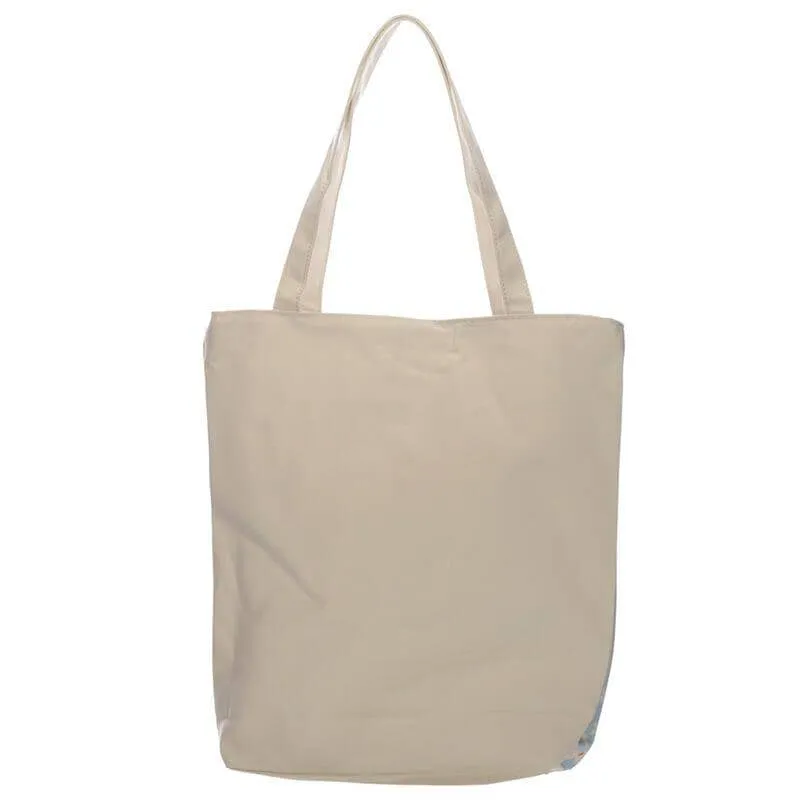 Oopsie Daisy Design Cotton Bag with Zip & Lining