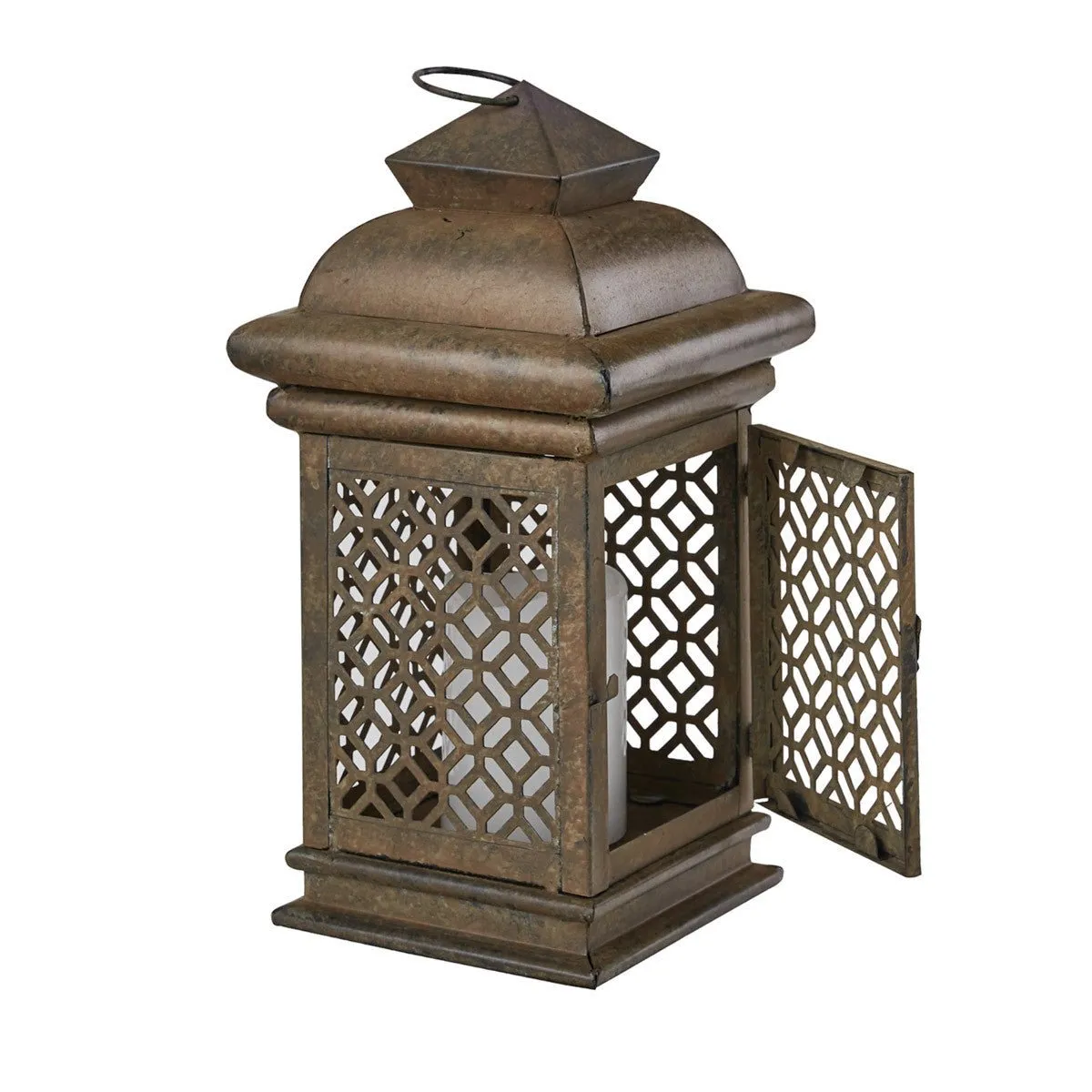 Ornate Garden Lantern Pillar Candle Holder