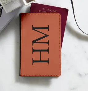 Personalised Passport Holder | Monogram in Caramel