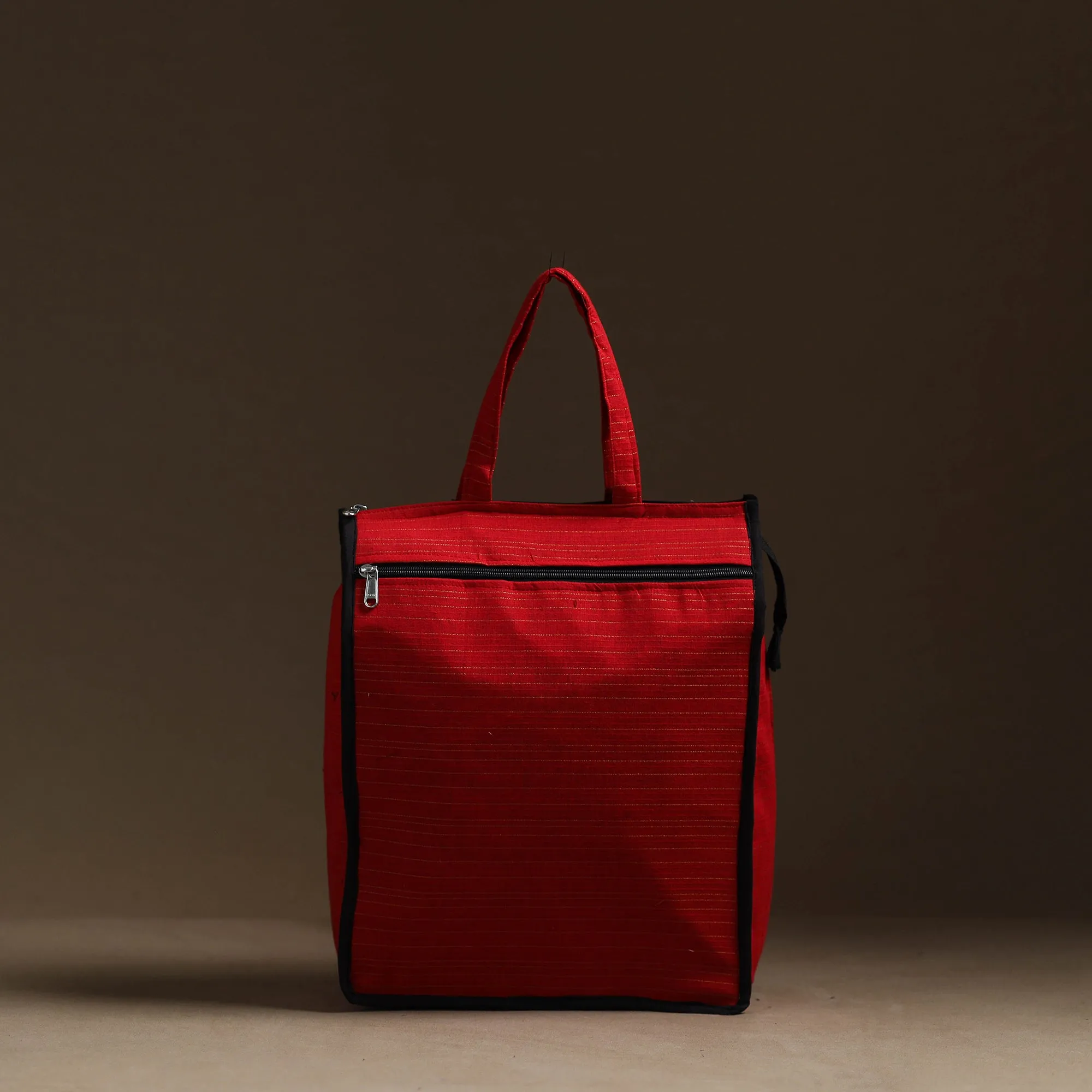 Red - Handmade Cotton Shopping Hand bag 24