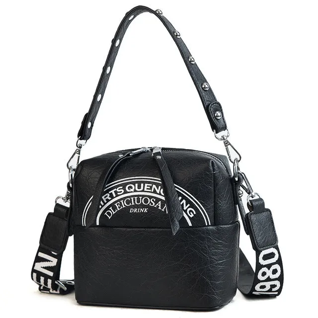 Semicircle Pattern Print Cross Body Bag
