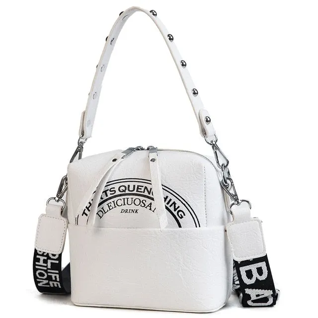 Semicircle Pattern Print Cross Body Bag