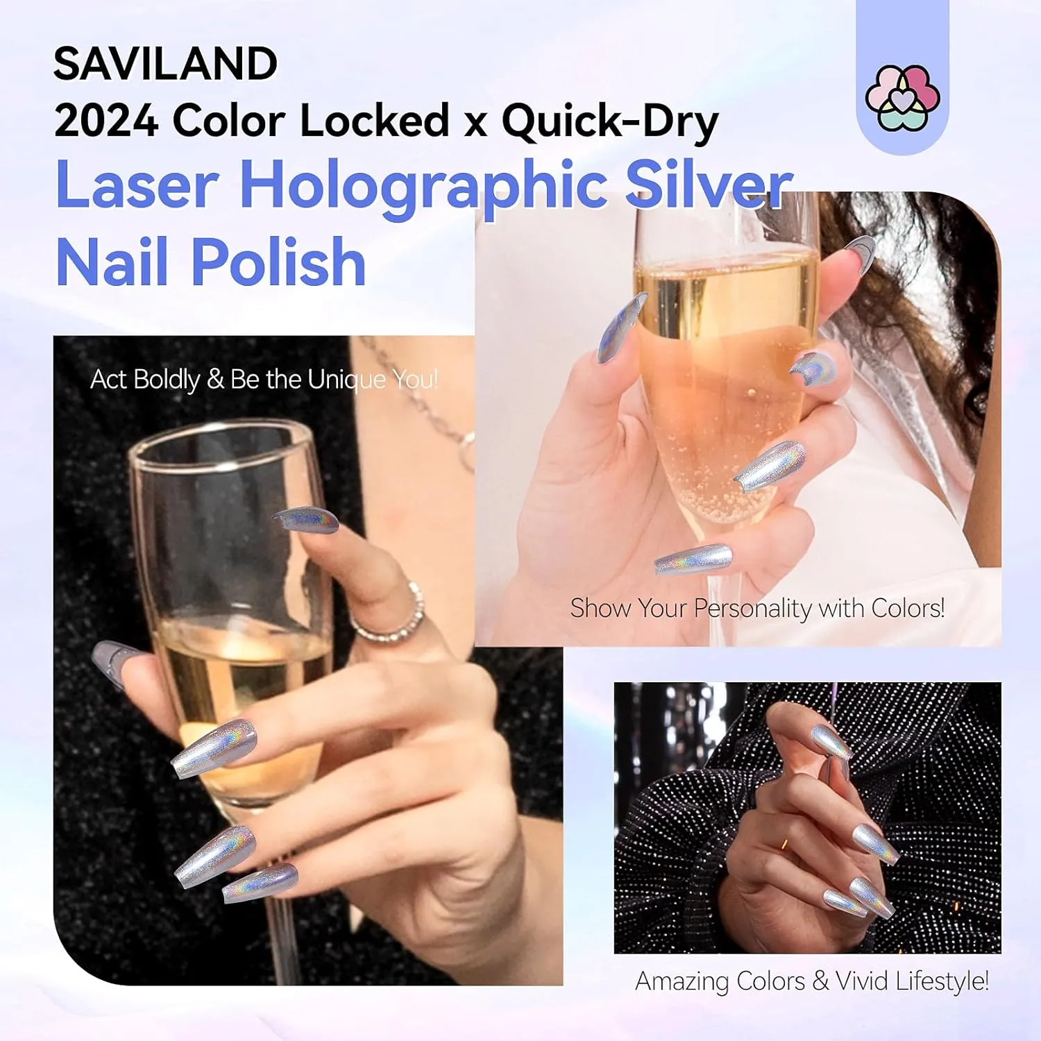Silver Holographic Chrome Nail Polish