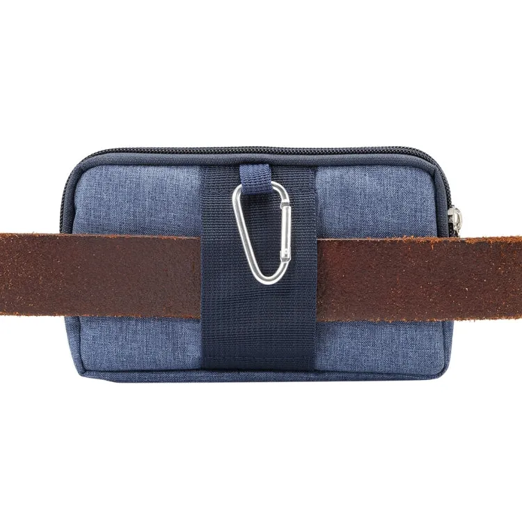 Sports Denim Universal Phone Bag Waist Bag for 5.2 inch or below Smartphones, Size: S (Blue)