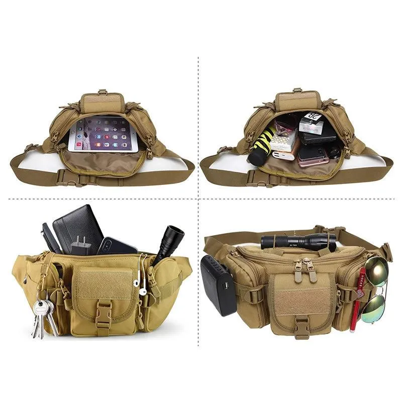 Tactical Outdoor Large-Capacity Waist Bag Jy-31 Brown