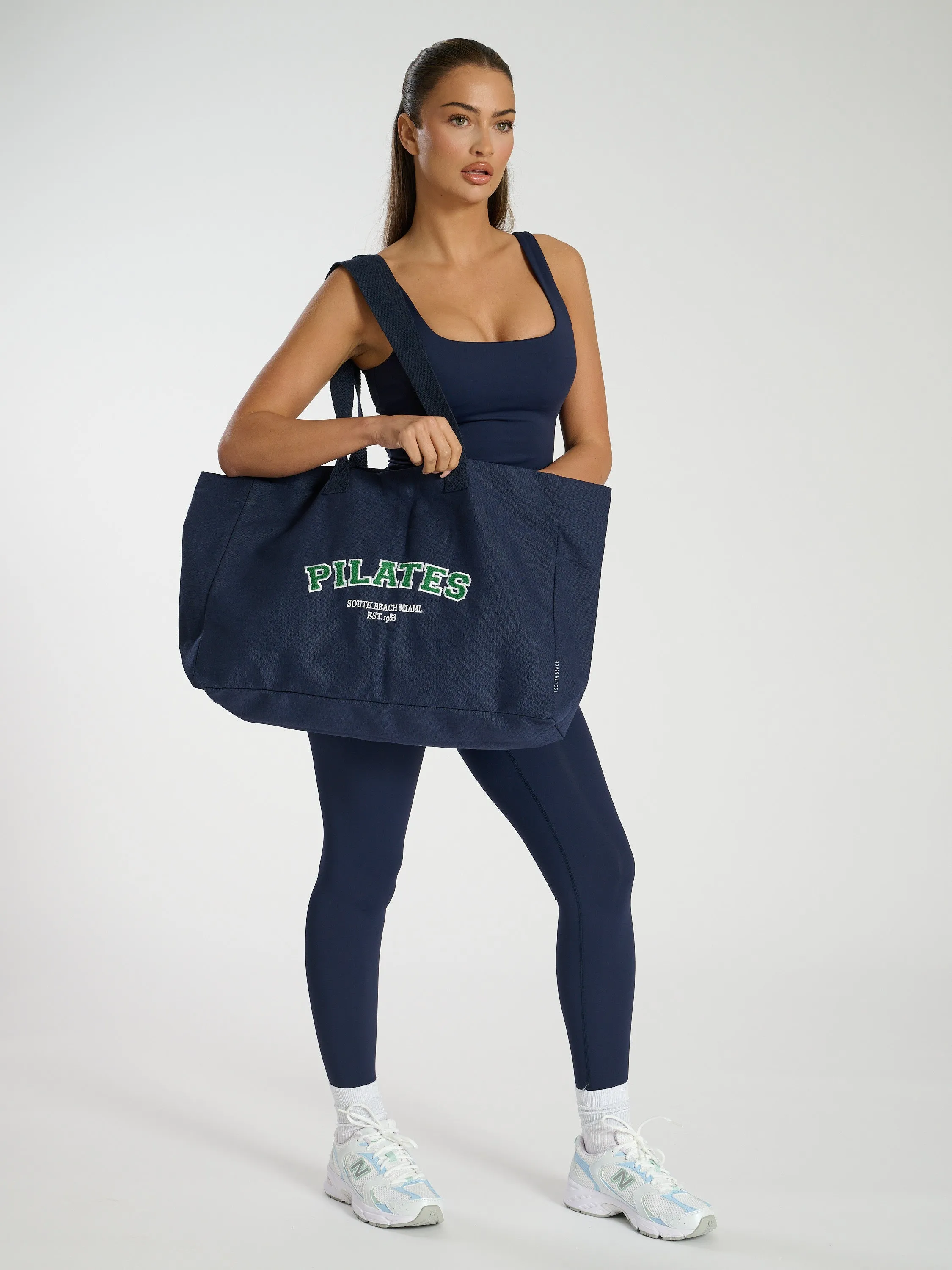 The 'Everyday' Pilates Logo Tote In Navy
