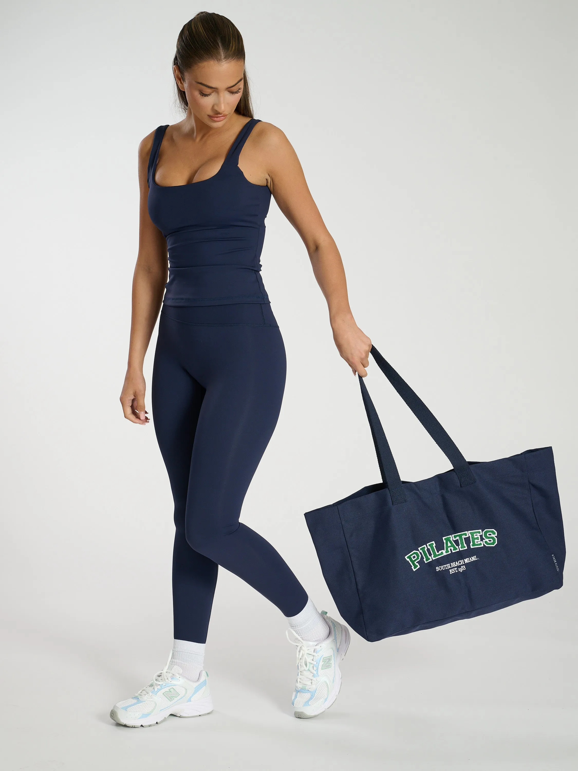 The 'Everyday' Pilates Logo Tote In Navy