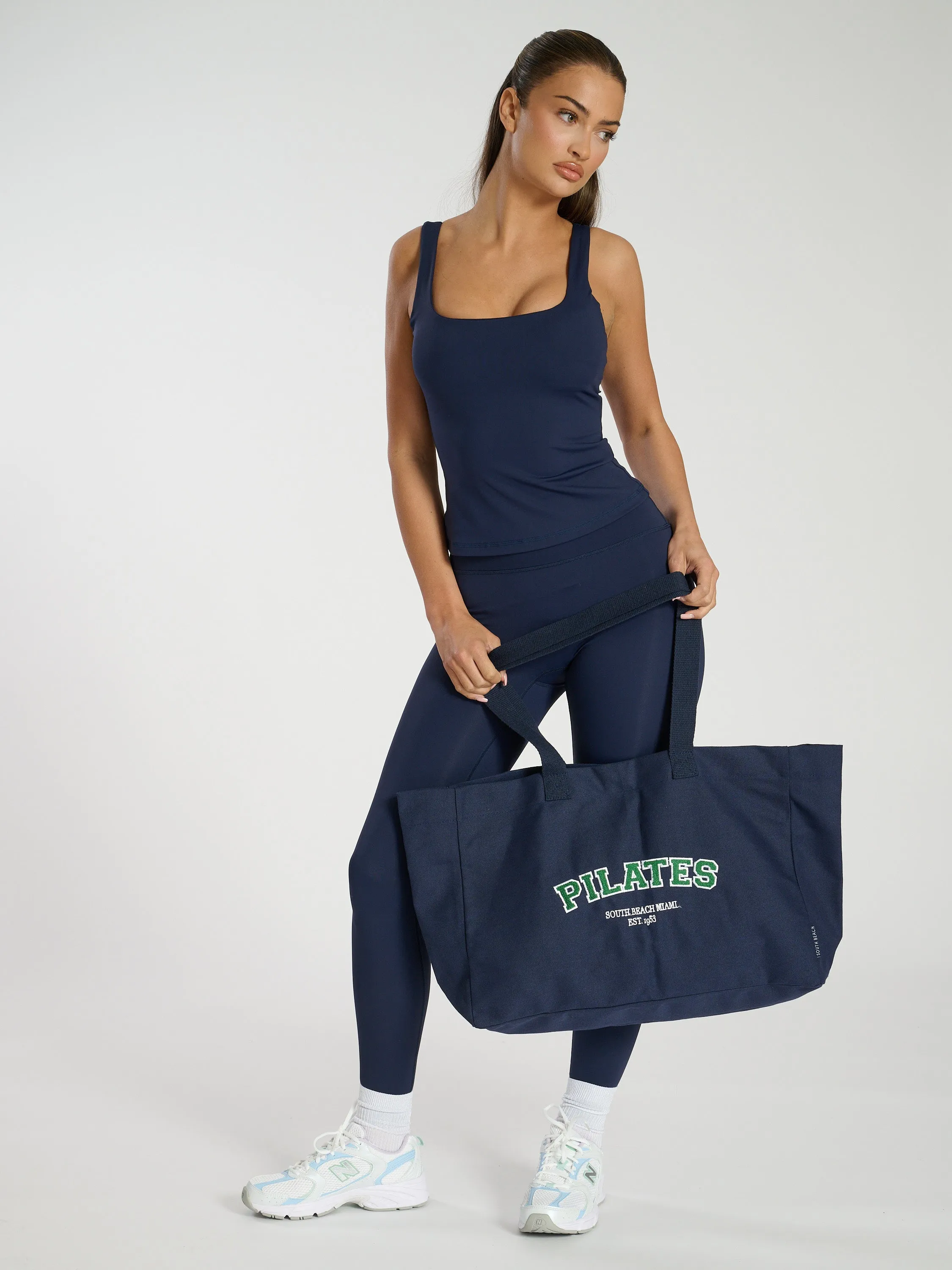 The 'Everyday' Pilates Logo Tote In Navy