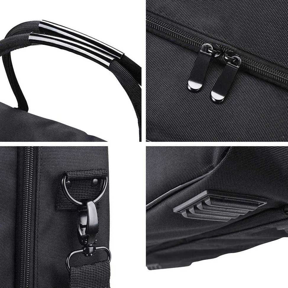 TheLAShop Soft Makeup Train Case Organizer 420D Nylon 15x7x11"