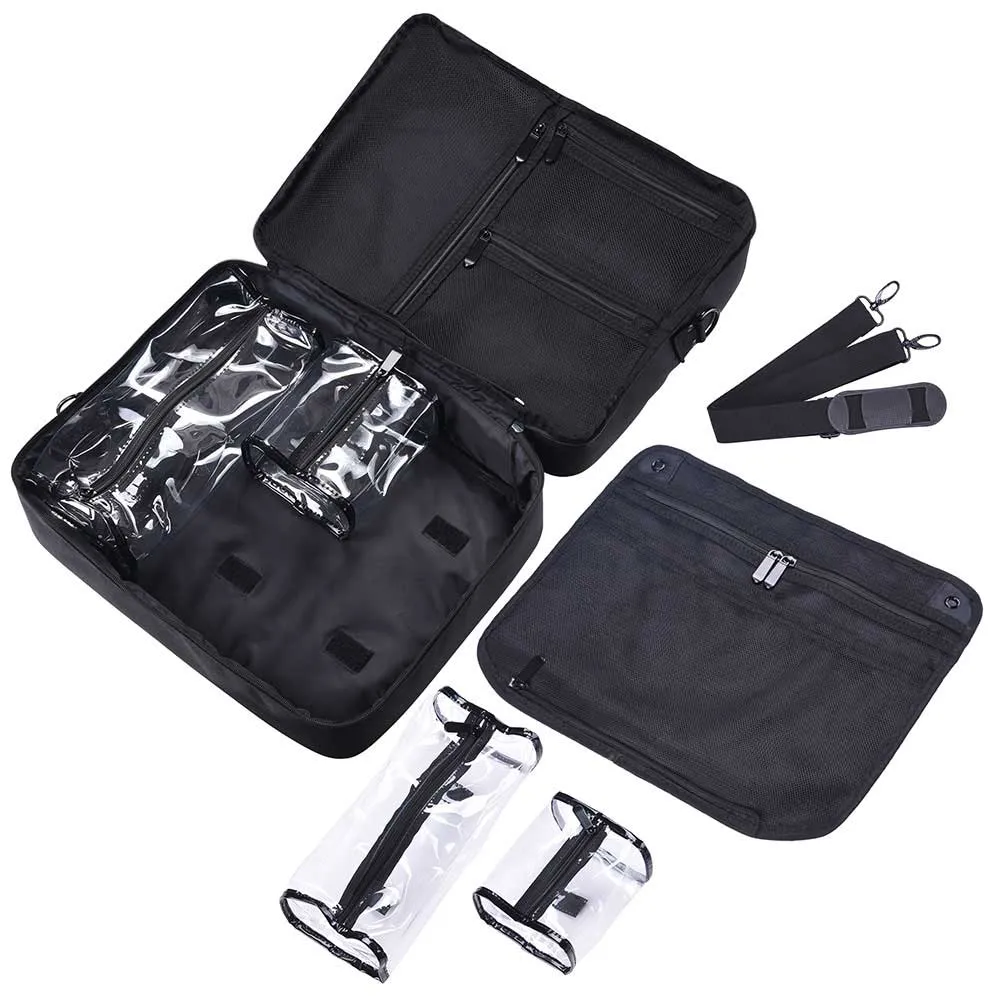 TheLAShop Soft Makeup Train Case Organizer 420D Nylon 15x7x11"
