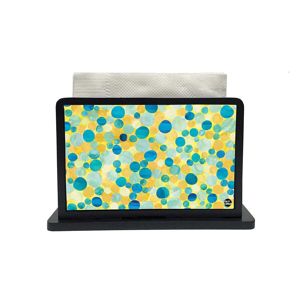 Tissue Holder Paper Napkin Stand - Green Marble Dots