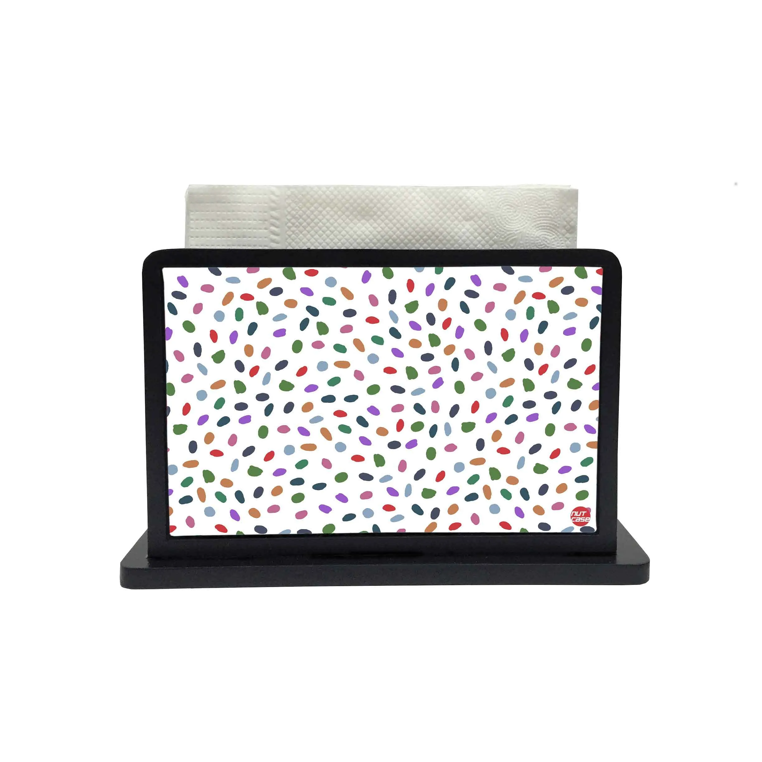 Tissue Paper Napkin Holder Stand - Multicolor Drops