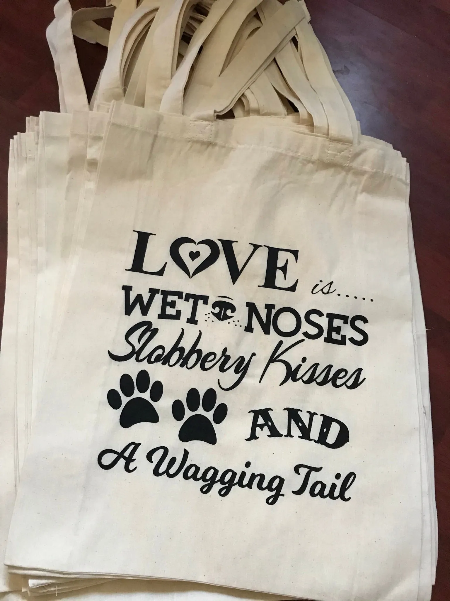 tote bag book bag shopping bag doglover doggy bag birthday gift