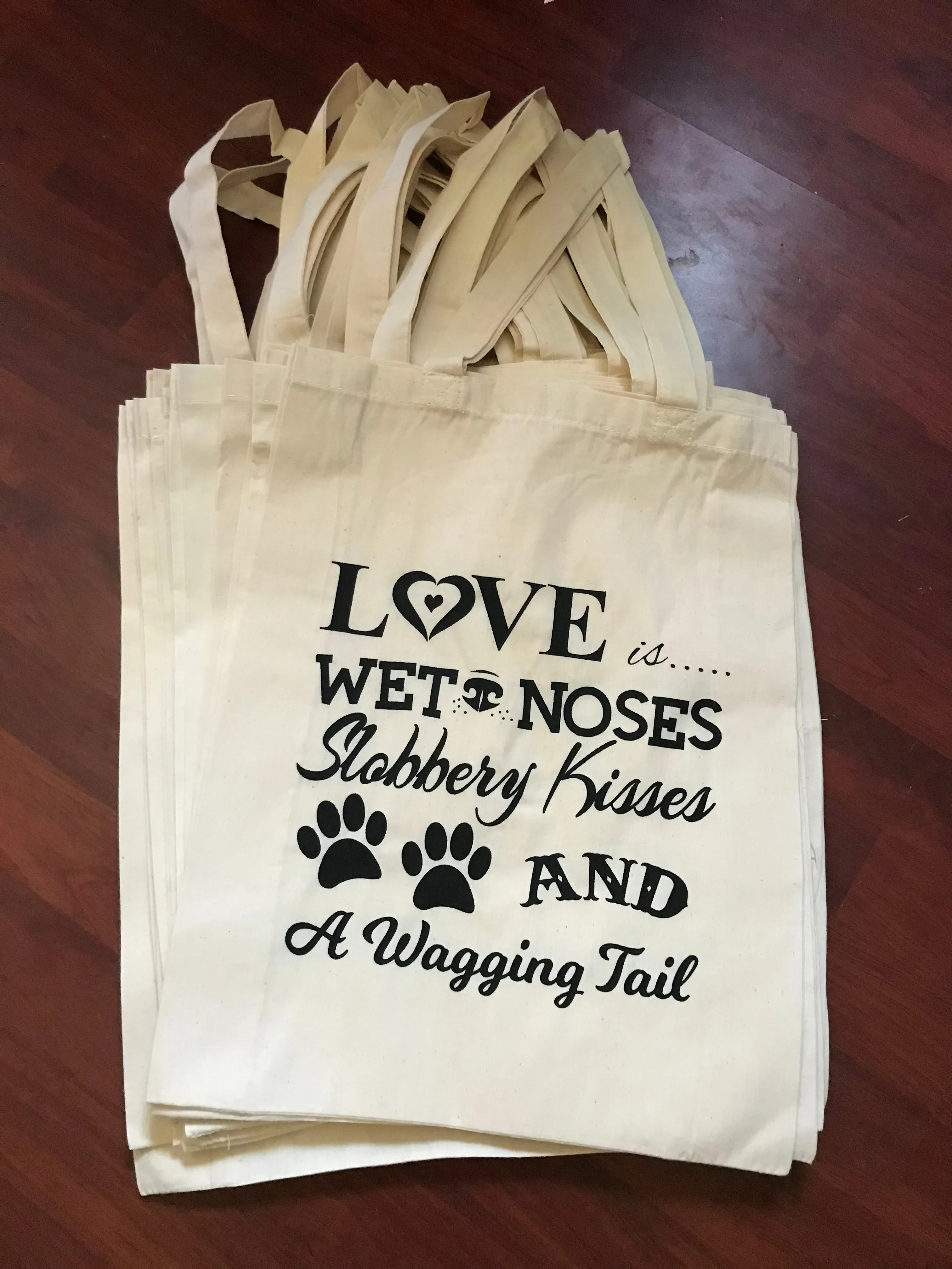 tote bag book bag shopping bag doglover doggy bag birthday gift