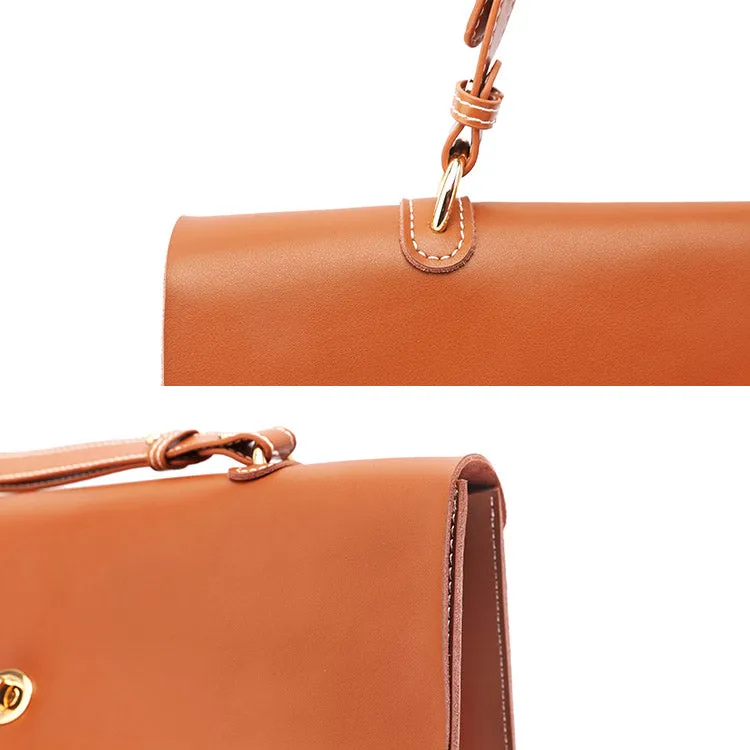 Women's Brown Leather Satchel Over the Shoulder Bag Handbags Purse for Women