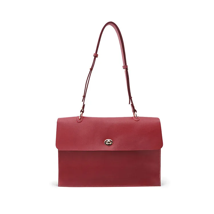 Women's Brown Leather Satchel Over the Shoulder Bag Handbags Purse for Women