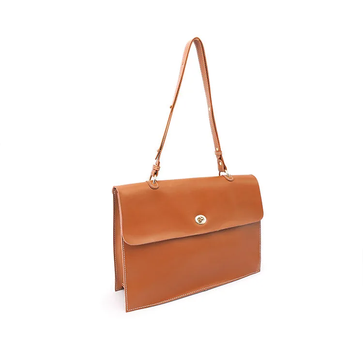 Women's Brown Leather Satchel Over the Shoulder Bag Handbags Purse for Women