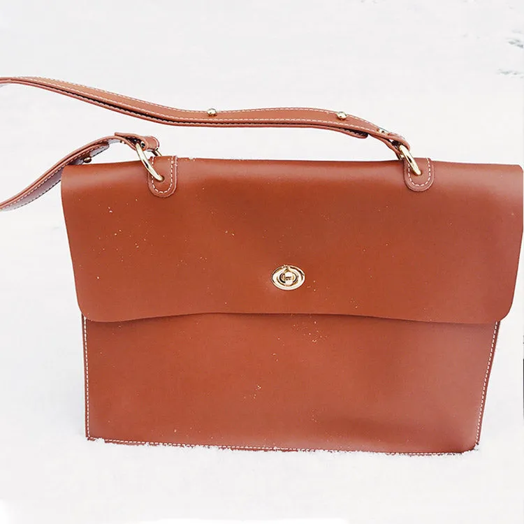 Women's Brown Leather Satchel Over the Shoulder Bag Handbags Purse for Women