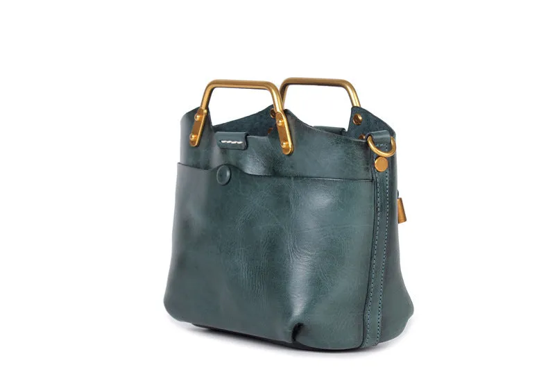 Womens Small Brown Leather Handbag Cross Shoulder Bag For Women