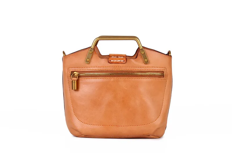 Womens Small Brown Leather Handbag Cross Shoulder Bag For Women