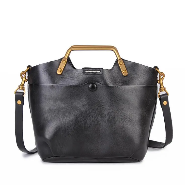 Womens Small Brown Leather Handbag Cross Shoulder Bag For Women