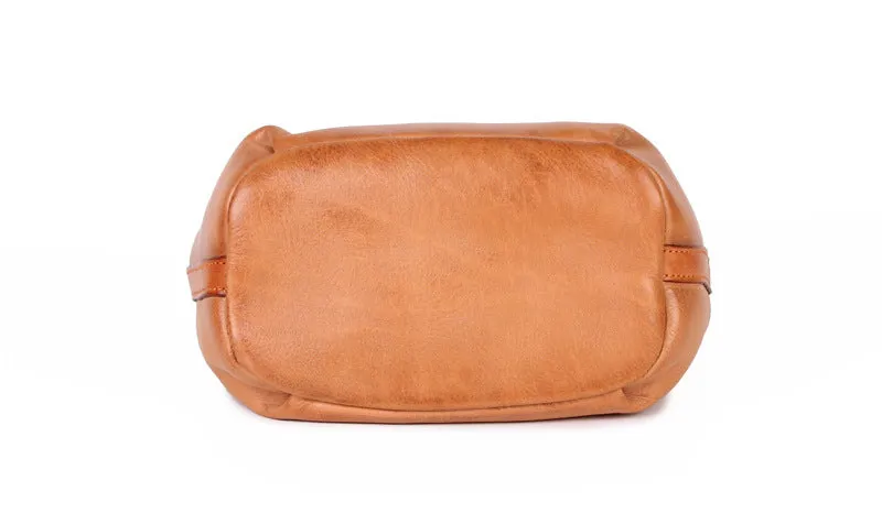 Womens Small Brown Leather Handbag Cross Shoulder Bag For Women