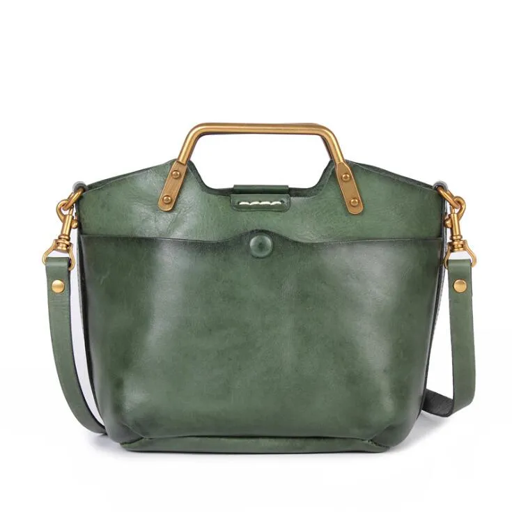 Womens Small Brown Leather Handbag Cross Shoulder Bag For Women